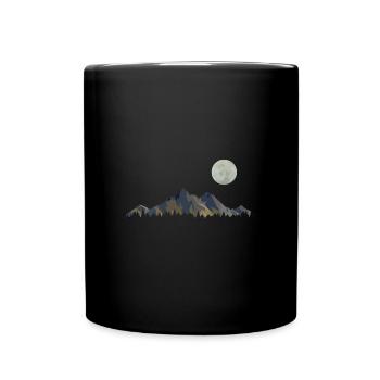 ASTRONOMY: Moon - Tasse einfarbig - Schwarz - Vorne