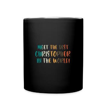 Vorname Christopher Name Christopher Geschenk - Tasse einfarbig - Schwarz - Vorne