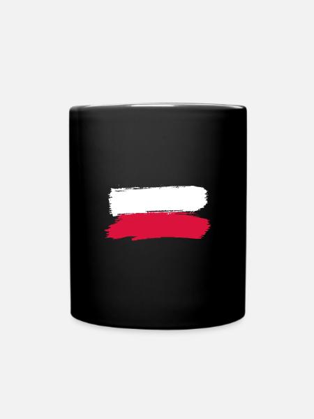 Drapeau polonais pour les supporters polonais - Mug uni - noir