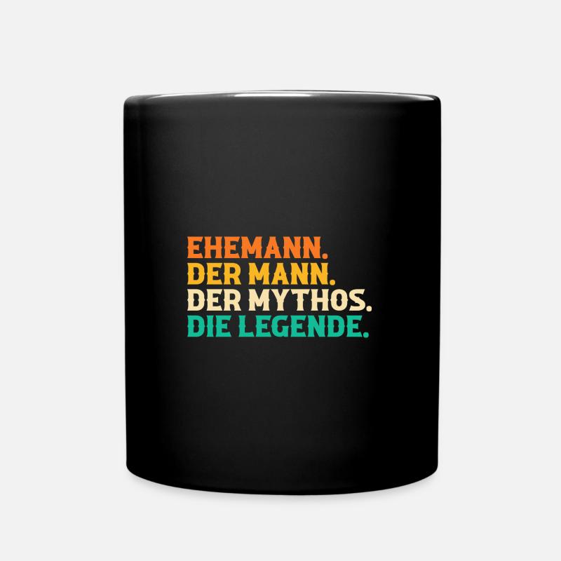 Ehemann Familie Ehemänner Geschenk - Tasse einfarbig - Schwarz