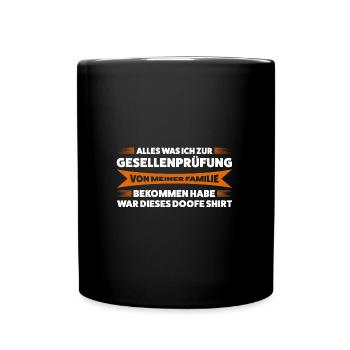 Geselle 2023 Prüfung Gesellen Prüfung Geschenk - Tasse einfarbig - Schwarz - Vorne
