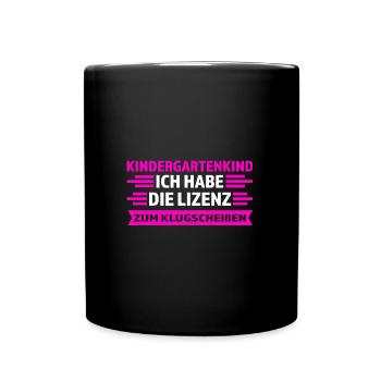 Kindergarten Anfang Kindergartenkind Geschenk - Tasse einfarbig - Schwarz - Vorne