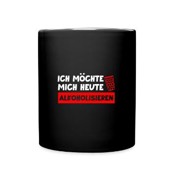 Schorle Pfälzer Dubbeglas Geschenk - Tasse einfarbig - Schwarz - Vorne