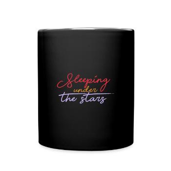 Sleeping under the stars - Full Colour Mug - black - Front