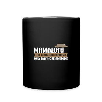 Oma Faultier Faultier Mama Oma Geschenk - Tasse einfarbig - Schwarz - Vorne