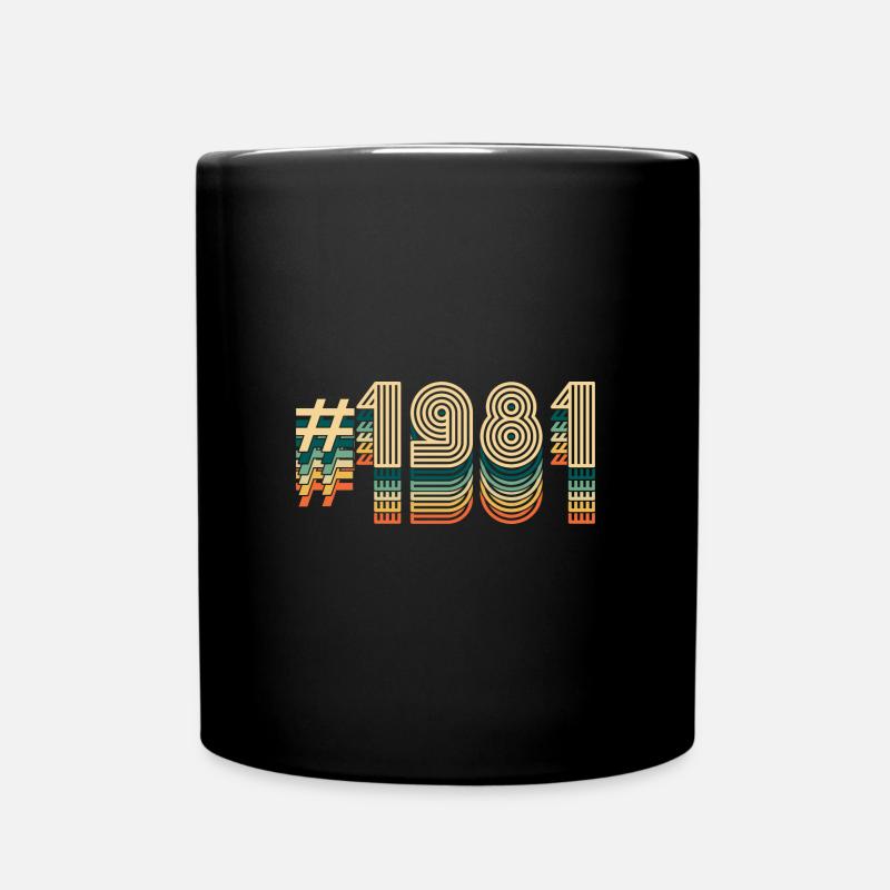 41 Geburtstag Jahrgang 1981 - Tasse einfarbig - Schwarz