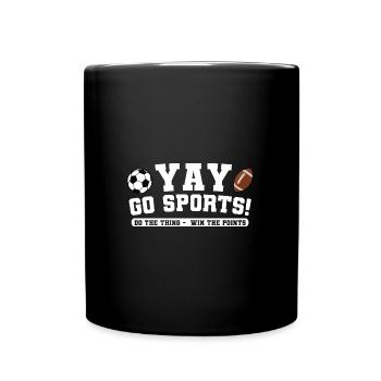 baller fussball baller Geschenk - Tasse einfarbig - Schwarz - Vorne