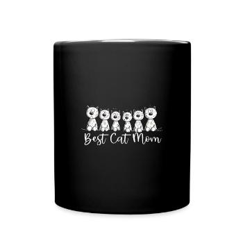 Cats Mom Cats Sayings Best Cat Mom - Full Colour Mug - black - Front
