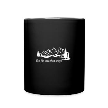 Feel the Mountain Magic - Tasse einfarbig - Schwarz - Vorne