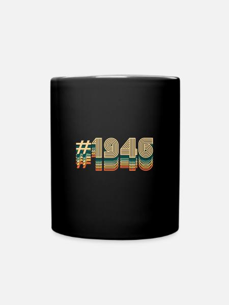 76 Birthday Vintage 1946 - Full Colour Mug - black