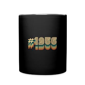 66 Geburtstag Vintage 1956 - Tasse einfarbig - Schwarz - Vorne