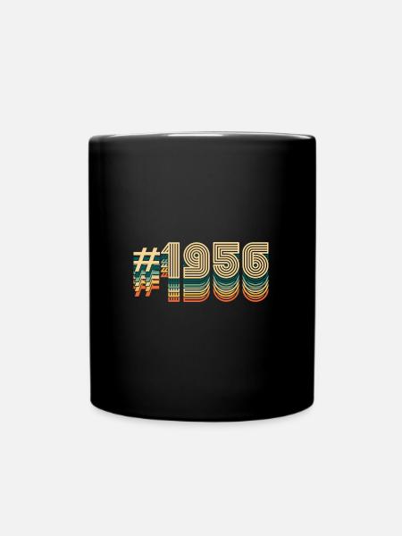 66th Birthday Vintage 1956 - Full Colour Mug - black