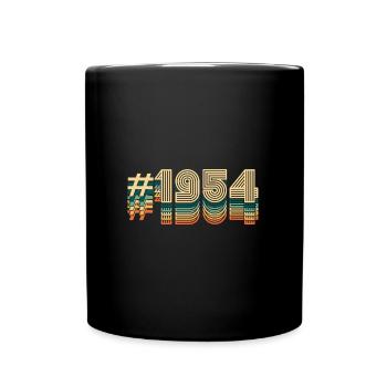 68 Geburtstag Vintage 1954 - Tasse einfarbig - Schwarz - Vorne