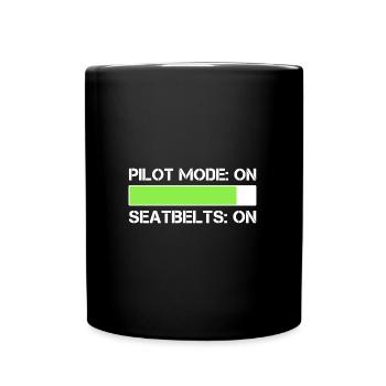 Pilot Pilot Flugzeug Geschenk - Tasse einfarbig - Schwarz - Vorne