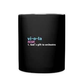 VIOLA MUSICAL INSTRUMENT: Viola definition - Full Colour Mug - black - Front