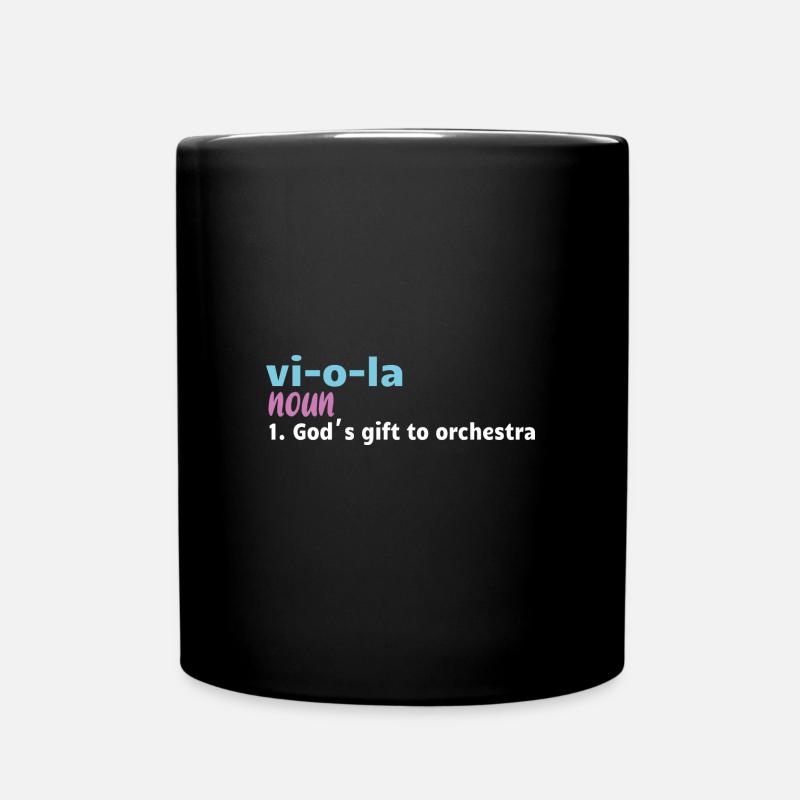 VIOLA MUSICAL INSTRUMENT: Viola Definition - Tasse einfarbig - Schwarz