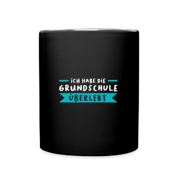 Grundschule Abschluss Grundschüler Geschenk - Tasse einfarbig - Schwarz - Vorne
