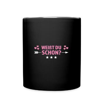 Große Schwester Familie Schwestern Geschenk - Tasse einfarbig - Schwarz - Vorne