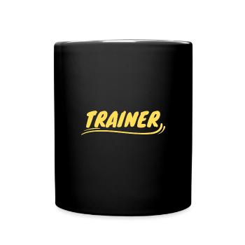 TRAINER football sport gym fitness gift - Full Colour Mug - black - Front