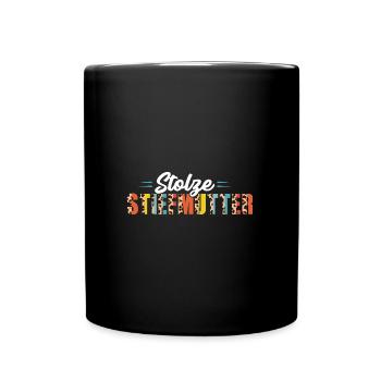 Stiefmama Familie Bonus Mama Geschenk - Tasse einfarbig - Schwarz - Vorne