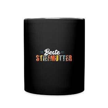Stiefmama Familie Stiefmutter Geschenk - Tasse einfarbig - Schwarz - Vorne