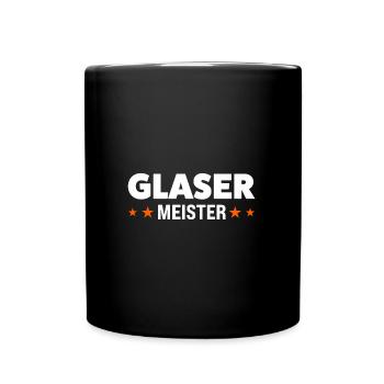 Glaser Meister Glaser Meister Geschenk - Tasse einfarbig - Schwarz - Vorne