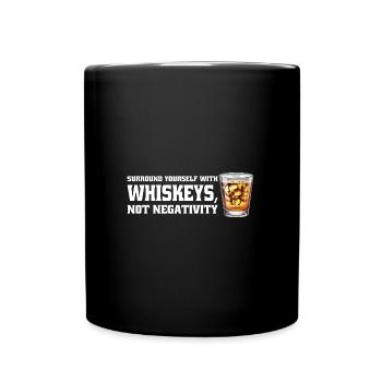 Whiskey trinken Whiskey trinken Whiskey Geschenk - Tasse einfarbig - Schwarz - Vorne