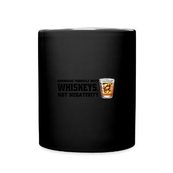 Whiskey trinken Whiskey trinken Whiskey Geschenk - Tasse einfarbig - Schwarz - Vorne
