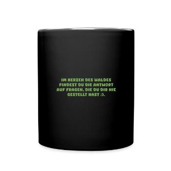 wald , waldmensch, naturmensch - Tasse einfarbig - Schwarz - Vorne