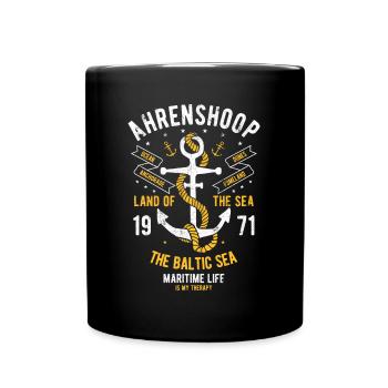 AHRENSHOOP OSTSEE FISCHLAND Darss Geschenke Shirts - Tasse einfarbig - Schwarz - Vorne