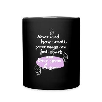This owl starts life night design - Full Colour Mug - black - Front