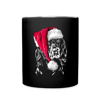 Bonnet de Noël GORDON SETTER Le cadeau de Wilsign - Mug uni - noir - Devant