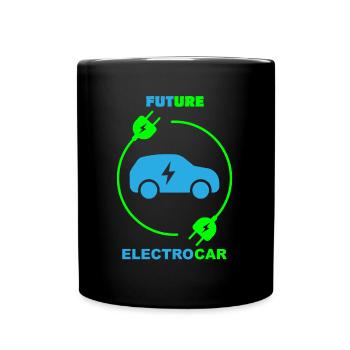 Voiture électrique future eco - Mug uni - noir - Devant