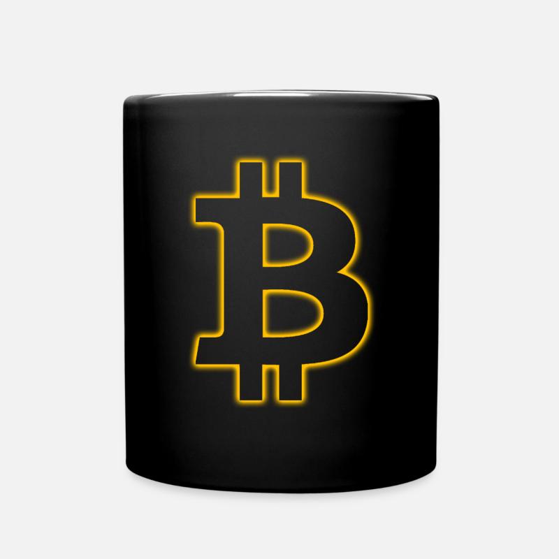 Shiny Bitcoin - Tasse einfarbig - Schwarz