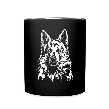 CHIEN DE BERGER SUISSE BLANC Motif de chien Wilsigns - Mug uni - noir - Devant