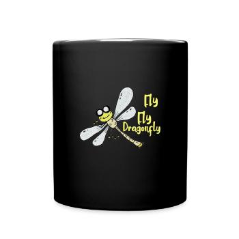 Libellule Libelle Dragonfly Geschenk Geschenkidee - Tasse einfarbig - Schwarz - Vorne