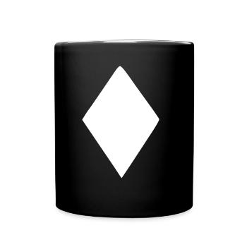 Emoji Poker Karo Skizze weiß - Tasse einfarbig - Schwarz - Vorne