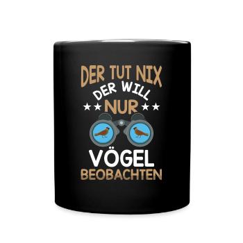 Vogelbeobachter Fernglas Vogelbeobachtung - Tasse einfarbig - Schwarz - Vorne