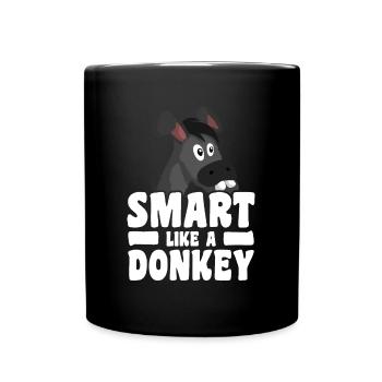 Intelligent comme un âne - Mug uni - noir - Devant