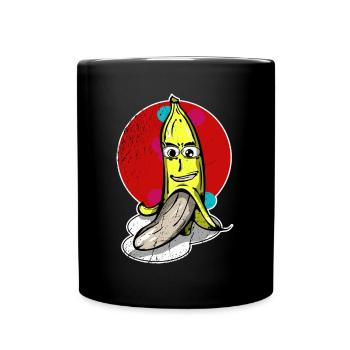 Banana Adult Humor Cheeky Banana Funny - Full Colour Mug - black - Front
