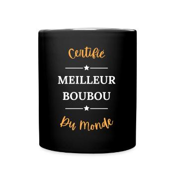 Certifié meilleur boubou du monde - Mug uni - noir - Devant