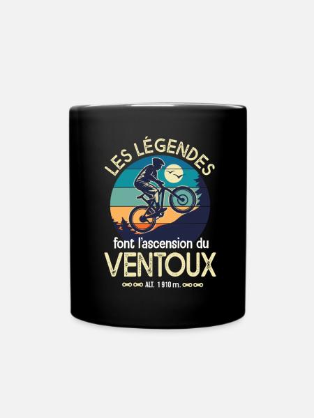 legendes ascension Mt Ventoux BMX velo - Mug uni - noir