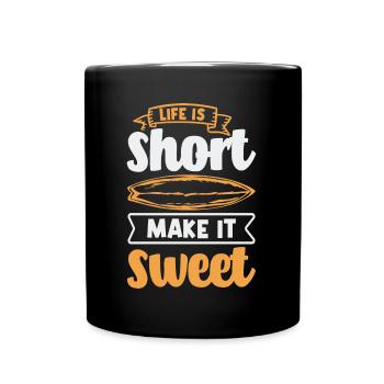 Cooler Surfer Spruch Geschenkidee - Tasse einfarbig - Schwarz - Vorne