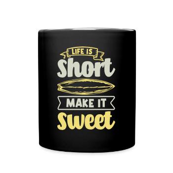 Cooler Surfer Spruch Geschenkidee - Tasse einfarbig - Schwarz - Vorne