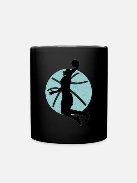 Basket-ball basket-ball lanceur de cerceau joueurs de basket-ball - Mug uni - noir