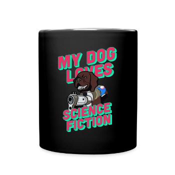 Mon chien adore la science-fiction - Mug uni - noir - Devant