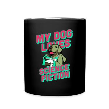 Mon chien adore la science-fiction - Mug uni - noir - Devant