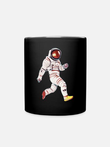 Illustration eines Astronauten - Tasse einfarbig - Schwarz