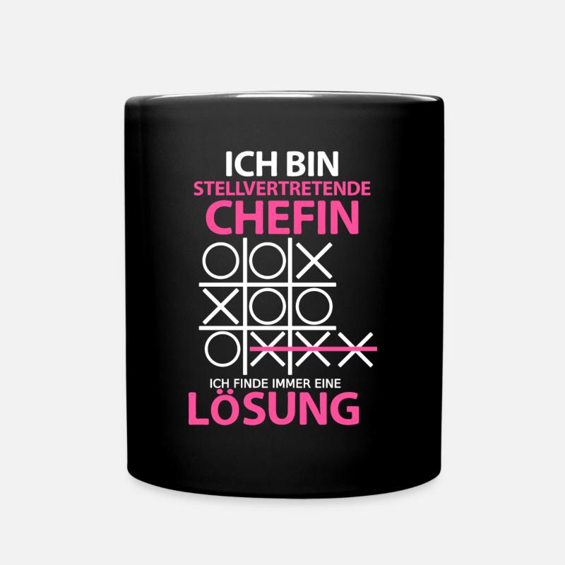 Stellvertretende Chefin Geschäftsführerin Lustige - Tasse einfarbig - Schwarz