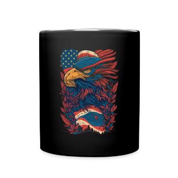USA Patriots Illustration - Full Colour Mug - black - Front